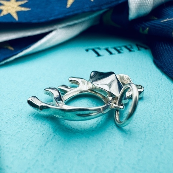 Tiffany & Co. Save the Wild Elephant Charm with Tsavorite Sterling Silver Pouch - Picture 5 of 9